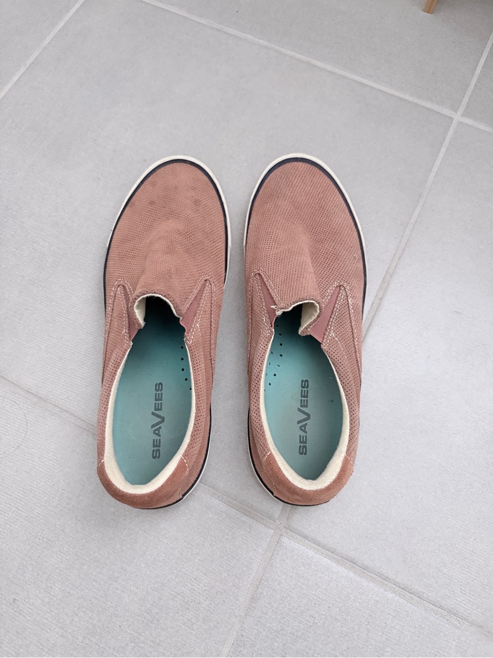 SeaVees Men’s Slip-On Canvas Loafers - Rust Brown